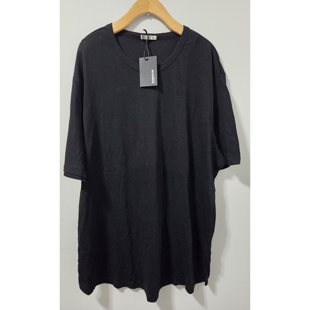 NWT Buck Mason Black Costa Curved Hem Tee XXL Made in USA 100% Cotton Minimalist